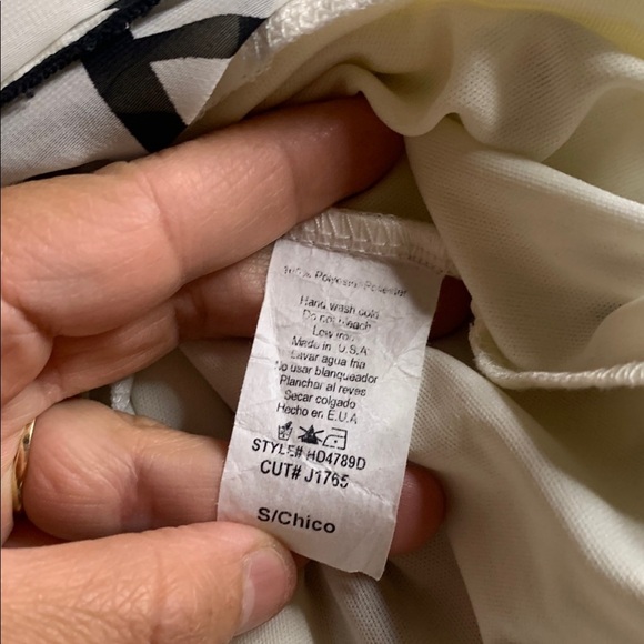 Windsor NWOT Geometric Black and White Strapless Dress - Picture 3 of 9